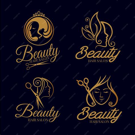 Luxury hair salon logo collection | Premium Vector