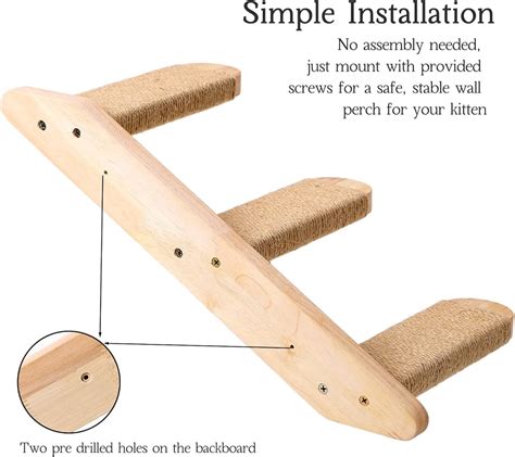 COOLEX Cat Wall Steps, 3-Step Cat Stairway with Wooden India | Ubuy
