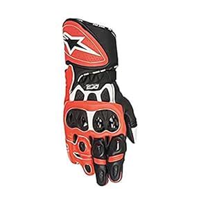 Alpinestars GP Plus R Men's Street Gloves - White/Black/Fluorescent Red ...