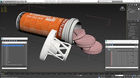 Vitamin C Tube Packaging 10 Tabs Open 3D | 3D Molier International