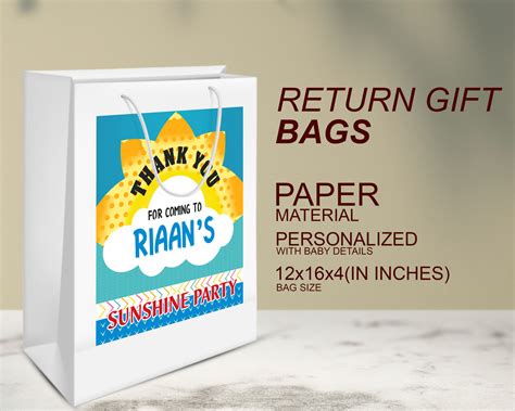 PSI Sunshine Boy Theme Oversized Return Gift Bag | Theme party decor ...