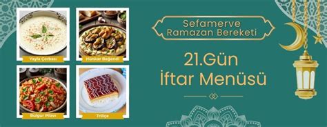 Sefamerve - 21.Gün İftar Menüsü