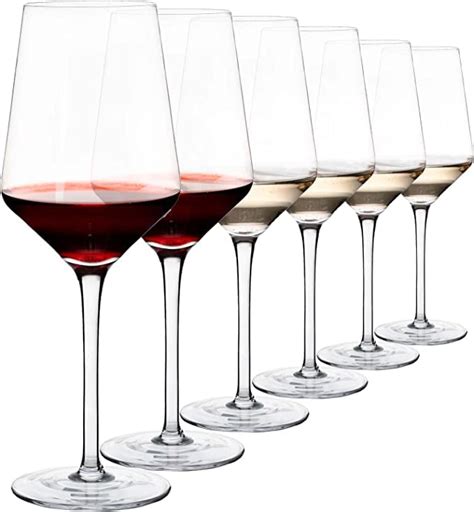 Buy PrimeWorld Luxury Red White Wine Glass 450ml Crystal Clear 100% ...