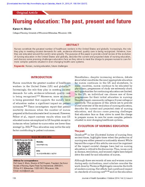 NUR 305: Evolution and Future Challenges of Nursing Education - Studocu