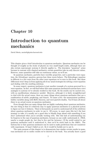 Waves quantum - Chapter 10 Introduction to quantum mechanics David ...