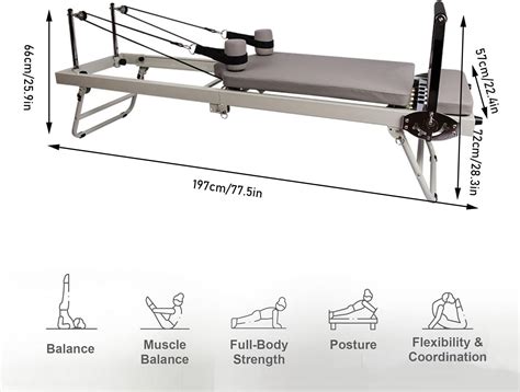 PUSHIZHIGUANG Foldable Pilates Reformer Machine,Pilates Exercise India ...
