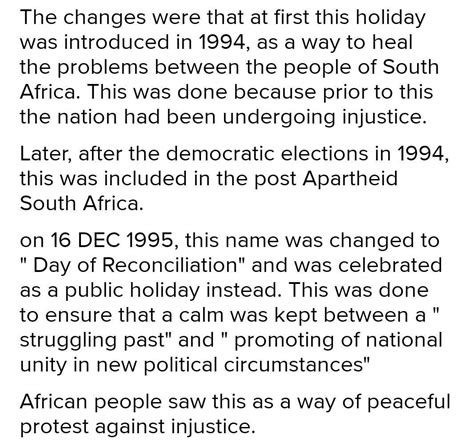 Explain the changes that were made to this public holiday heritage day ...