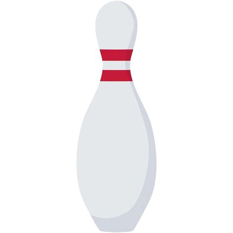 Flaches Bowling-Pin in Cartoon-Stil Vektor-Illustration isoliert auf ...