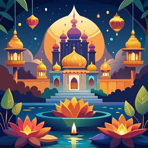 Diwali celebration and mandala art vibrant festive illustrations ...