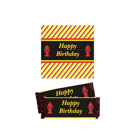 Fire Truck Theme Chocolate Wrapper for Parties | Cute & Fun Design ...