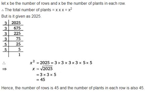2025 plants are to be planted in a garden in such a way that each row ...