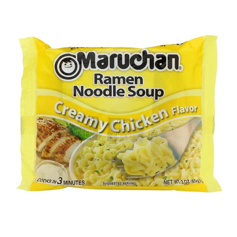 Maruchan Creamy Chicken Ramen Noodle Soup, 3 oz, Cooks in 3 Minutes ...
