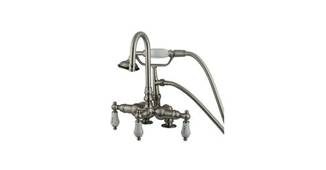 Elements Of Design DT0138CL Triple Handle Deck Mounted Clawfoot Tub ...