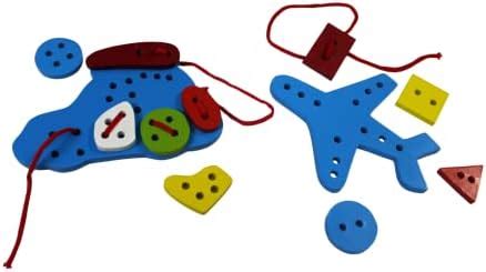 Wonderhood Lacing Car And Aeroplane Fine Motor Skill Toy For 2-6 Years ...