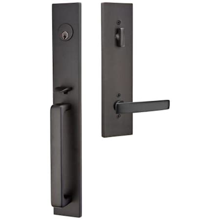 Emtek 4819GVUS19LH Lausanne Left Handed Full Plate Single Cylinder ...
