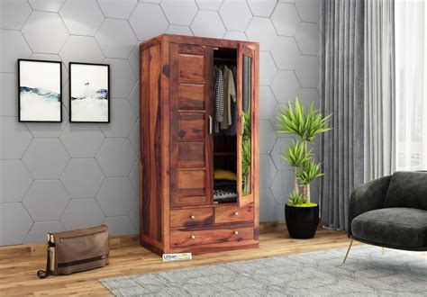 Buy Atrion 2 Door Multi Utility Wardrobe (Teak Finish) Online in India ...
