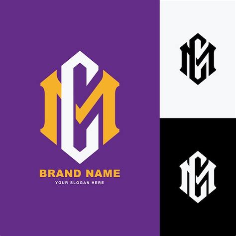 Monogram letter cm or mc with interlock style good for clothing brand ...