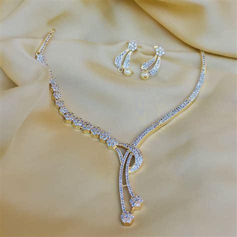 Top 10 America Diamond Gold & Silver Necklace – Abdesignsjewellery