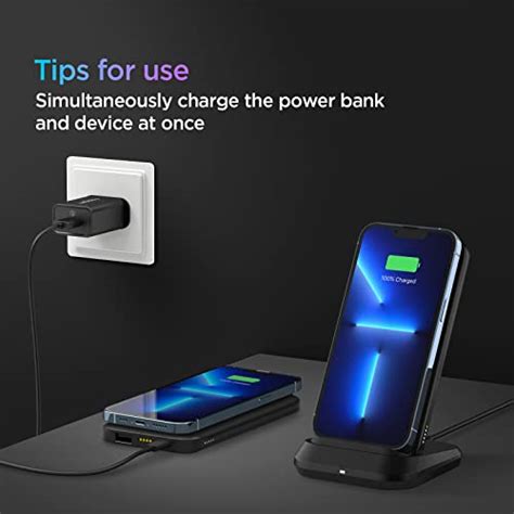 Spigen 3in1 10000mAh Wireless Charging Power Bank with USB-A | USB-C 2 ...