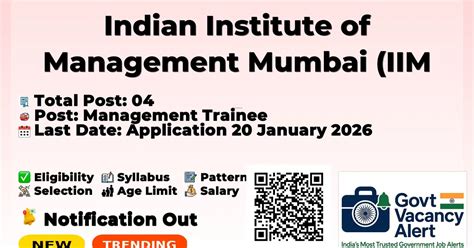 Indian Institute of Management Mumbai (IIM Mumbai) - Management Trainee ...