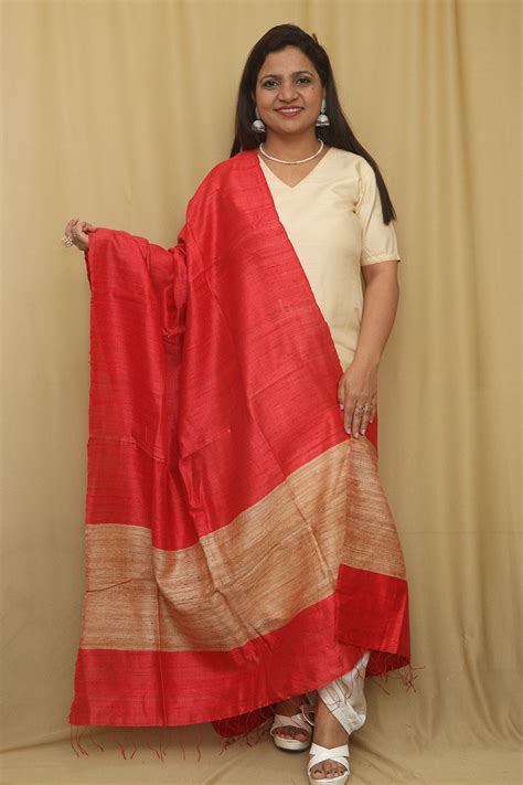 Shop Daily Wear Dupattas: Handwoven Border Dupatta Online