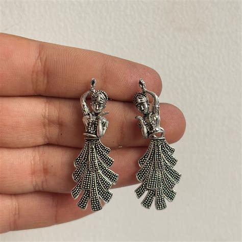 Radha Krishna Miniature Earrings | Ethnic Collection | LAVENDER ...