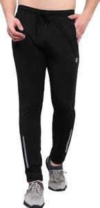 ESTRO Self Design Men Black Track Pants - Buy ESTRO Self Design Men ...