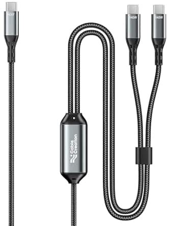 CableCreation USB C Cable 2-in-1, Long 6ft USBC to Dual USB-C, Usb C ...