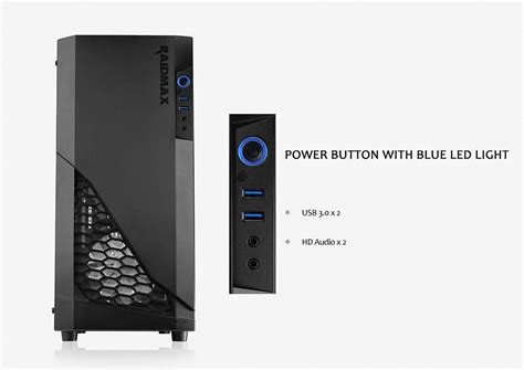 Buy Raidmax AEGIS ATX Mid Tower PC Gaming case with Tempered Glass ...