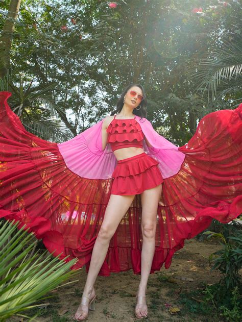 Swimwear Long ruffled cover up (Only Sarong) – cukoo.in