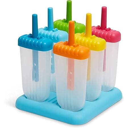 Buy KARP Set of 6 Plastic Reusable Ice Pop Makers, Homemade Popsicle ...