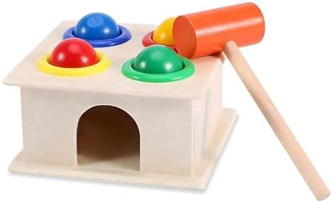 Buy Toyshine Wooden Ball Hammer Pound Shape Sorter Toy for Toddlers 4 ...