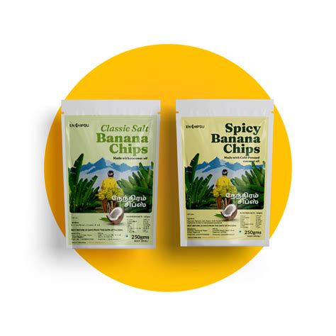 Coconut oil Banana Chips combo : Classic Salt 250g + Spicy Banana Chips ...