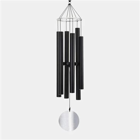 KallaG Aureole Wind Chime 28" – Tuned Aluminum Black 6 Pipes | Premium ...