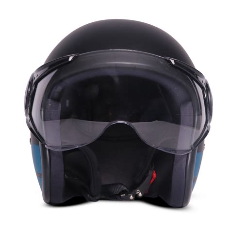 TVS J110 Half Face Helmet, Dawn Blue Matte