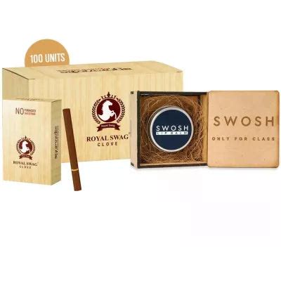 Royal Swag Ayurvedic & Herbal Cigarette Clove Flavour Smoke (100 Stick ...