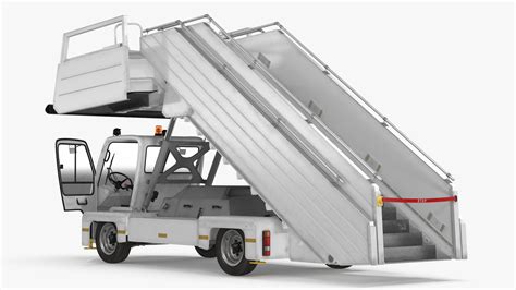 3D Airbus A220 with Passenger Boarding Stairs Car | 3D Molier International