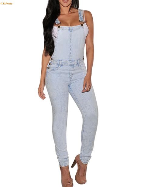 Denim Rompers Womens Jumpsuit Jeans Overalls Elegant Combinasion Monos ...