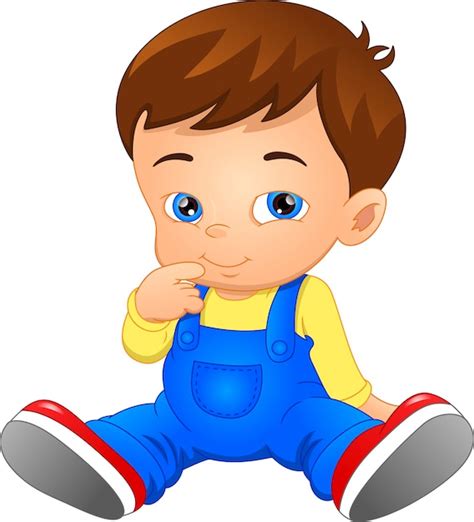 Cartoon cute little boy | Premium Vector