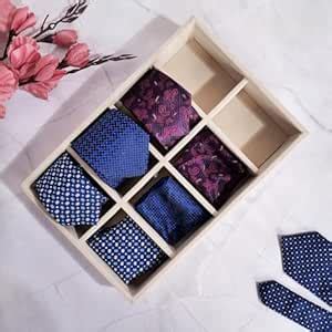 La Trove Tie and Pocket Square Organizer Tray, Drawer Storage Display ...