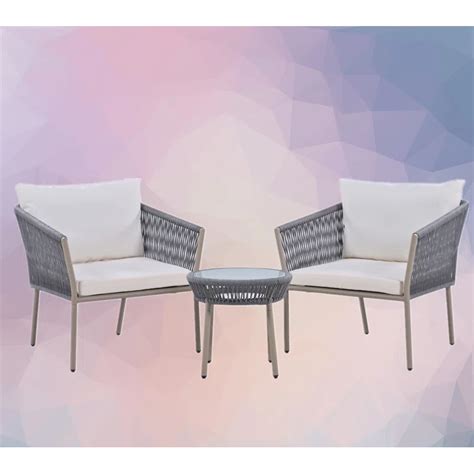 Dreamline Outdoor Furniture Garden Patio Seating Set 1+2 2 Chairs and ...