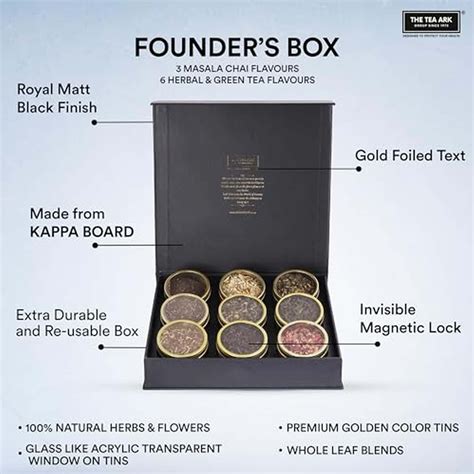 Buy THE TEA ARK FOUNDER'S CHOICE DIWALI TEA GIFT BOX WITH GREEN TEA | 9 ...