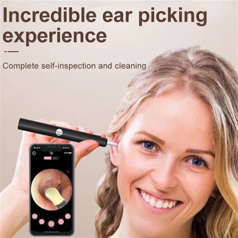 Ear Cleaner Wireless Otoscope Removal Tool With Camera 6 LED Light ...