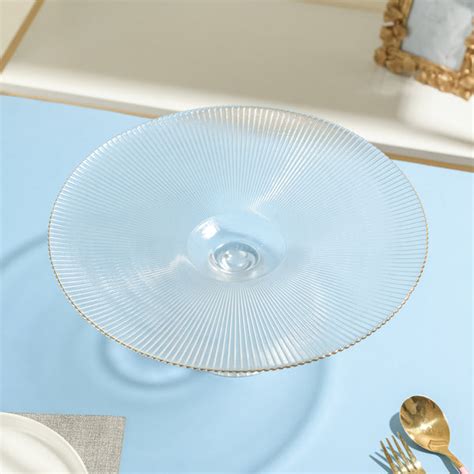 Sleek Glass Cake Stand 13 inch