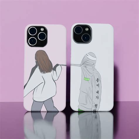 Cute Fighting Couple Case - Matte Finished Phone case – Heycasties