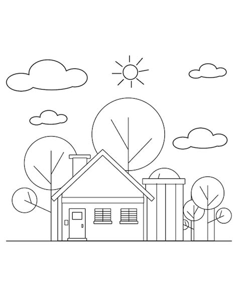 Pagina Da Colorare Di Una Casa Semplice Disegni Da Colorare Di Una Casa ...