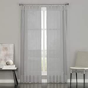 Buy Curtainworks Soho Voile Sheer Pinch Pleat Curtain Panel, 29 by 120 ...