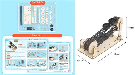 Wooden Conveyor Belt STEM Kit DIY Electric Conveyer – REES52