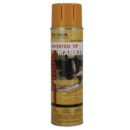 Vortex 20 oz Inverted Tip Solvent Based Marking Paint Utility Yellow ...