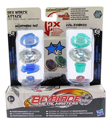 Buy Beyblade Metal Masters Performance Top Twin Pack - Rex Wreck Attack ...